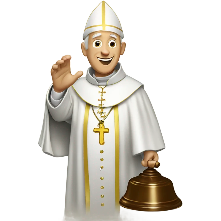 pope ringing bell emoji