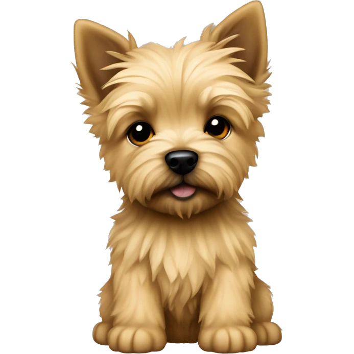 Very light Tan cairn terrier puppy full body  emoji