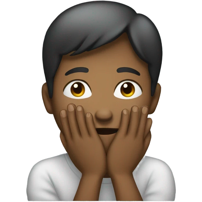 Hand over face emoji