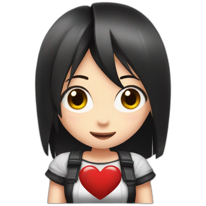 Tifa  doing a heart emoji