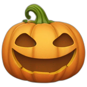 une citrouille effrayante emoji