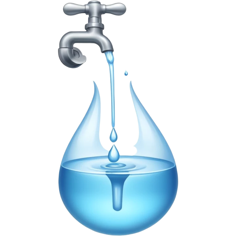 water flows from the tap emoji
