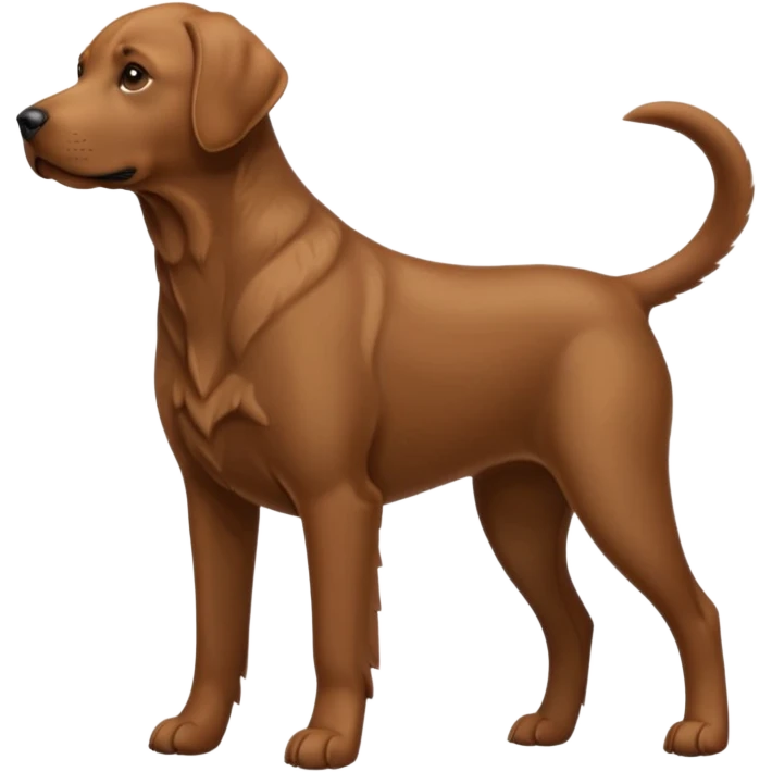 Please make a brown lab one side profile full body like this: 🐕 emoji
