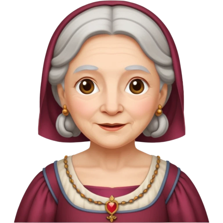The kind and amiable grandmother in medieval fairy tales emoji