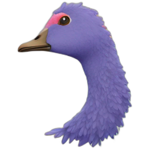 curly goose in tye-dye emoji