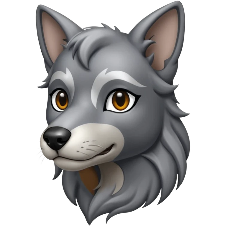 Silvery Resplendent Exotic Houndour-feline-beast emoji