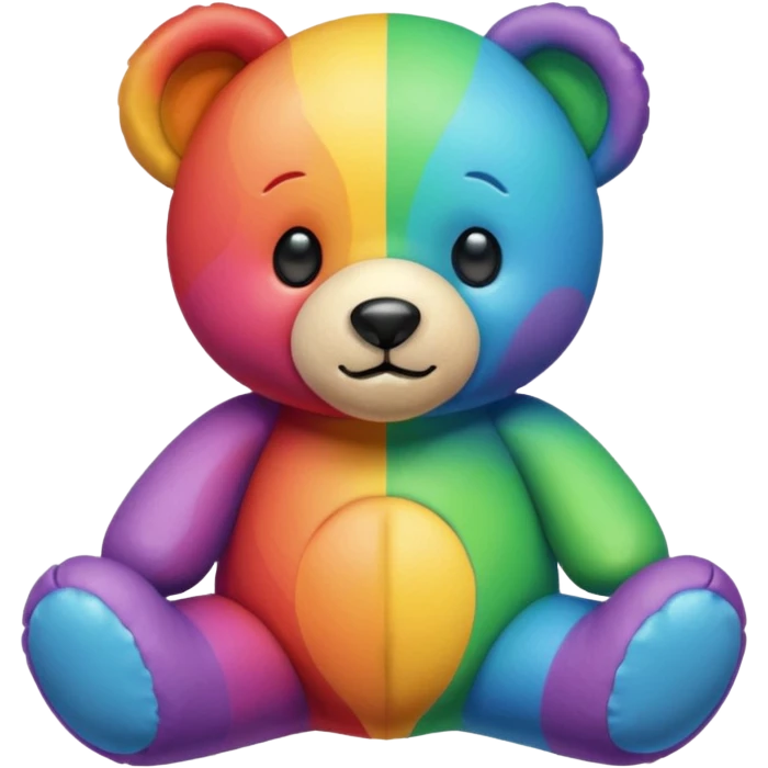 Rainbow teddy bear  emoji
