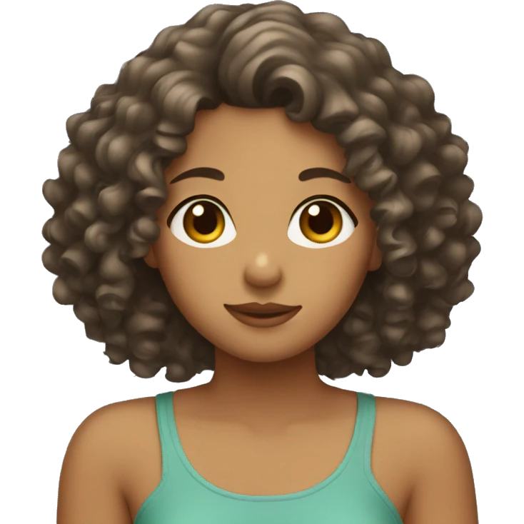 Girl with curly hair  emoji