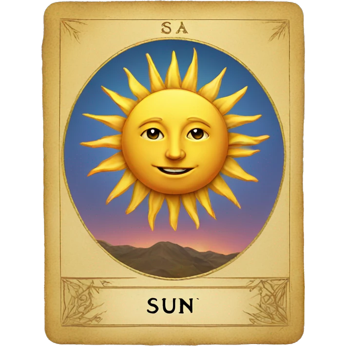 Sun tarot card emoji