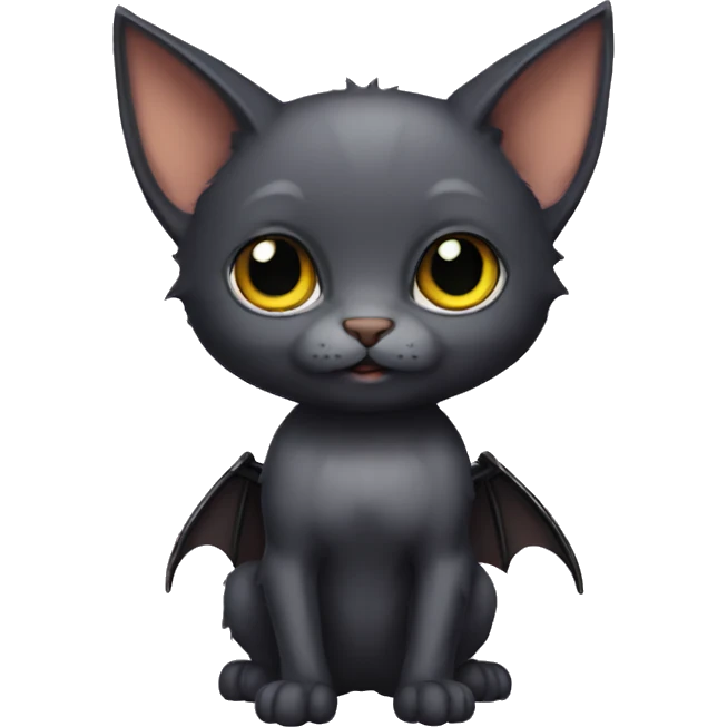Bat-cat-hybrid full body emoji