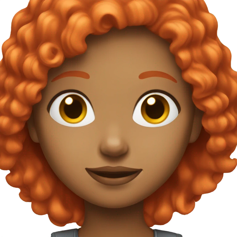 girl with bright red hair  emoji