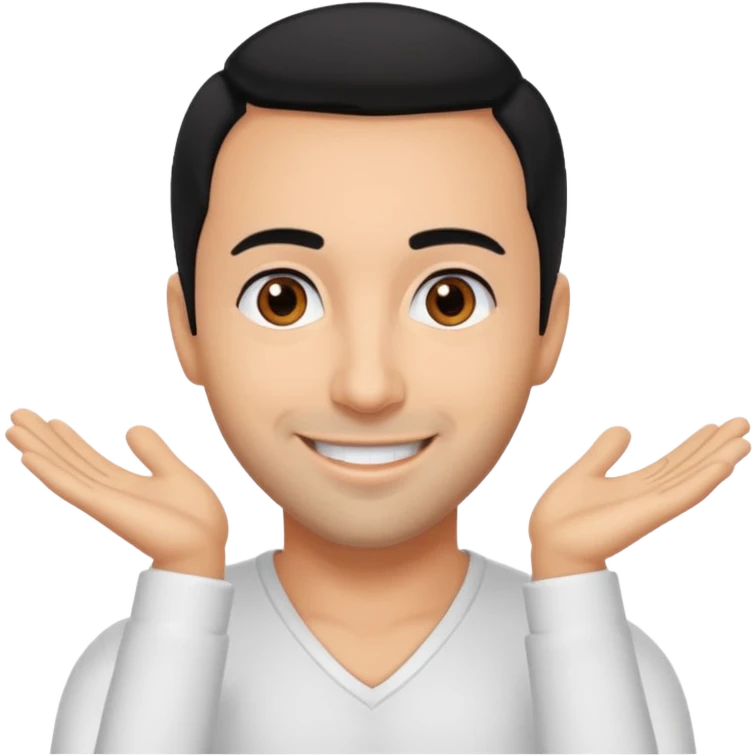 Howie Dorough brown eyes, black hair, white outfit emoji