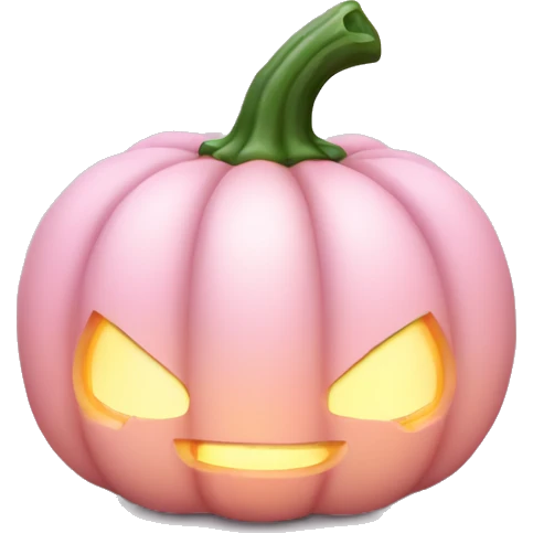 Light pink magic candle pumpkin  emoji