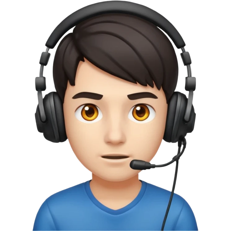 A gamer playing emoji