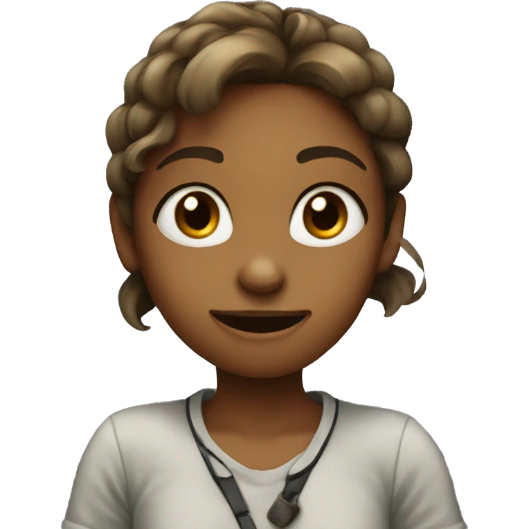 girl saying oh emoji