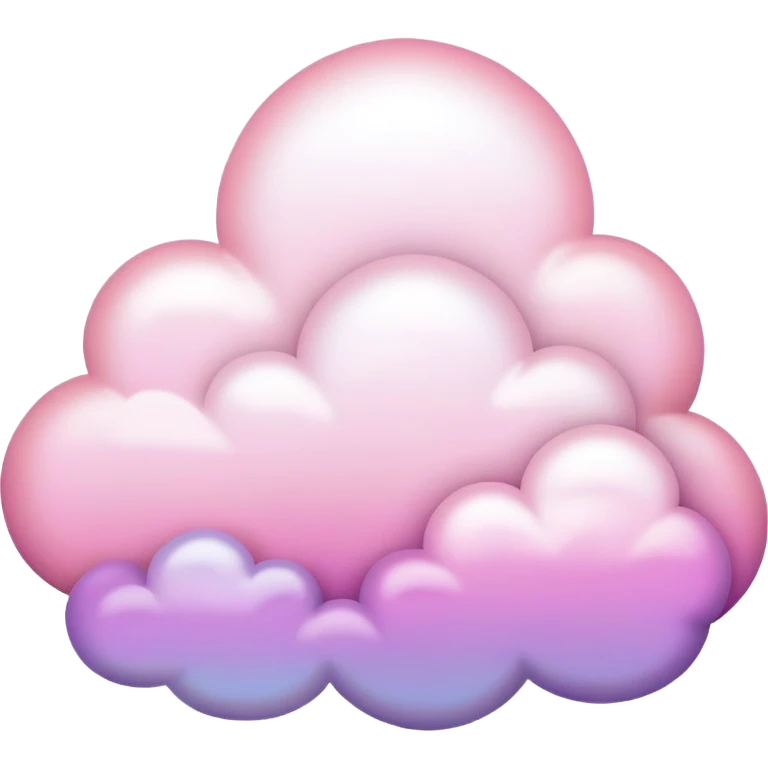 Pastel pink and pastel purple gradients clouds emoji
