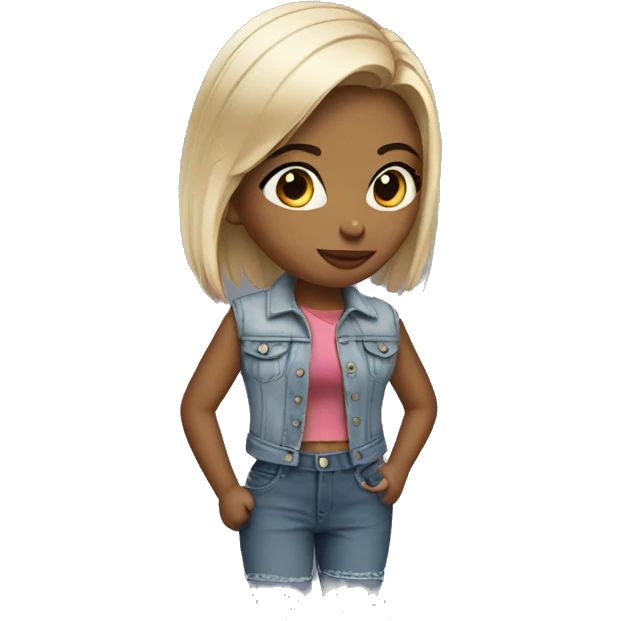 cool girl standing emoji