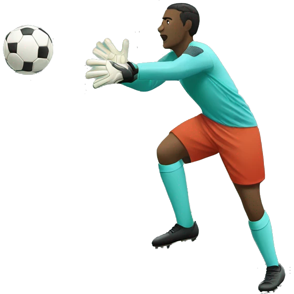 Goalkeeper passing the ball emoji
