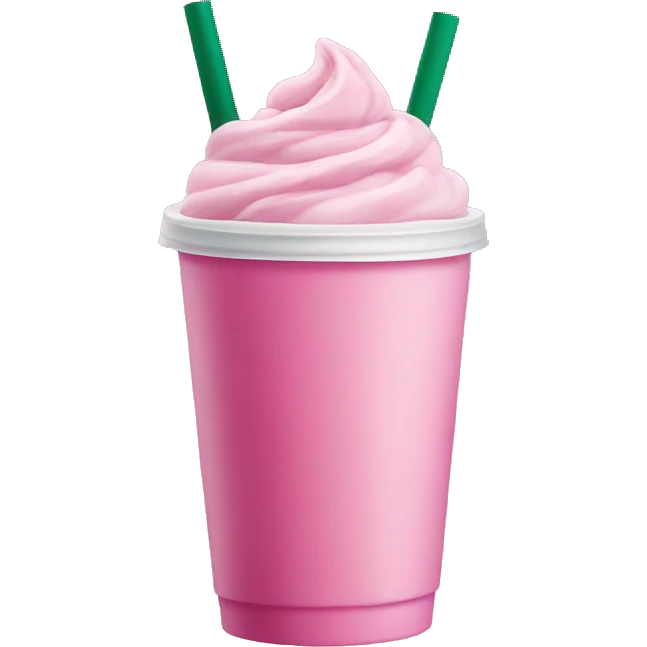 Pink Starbucks drink emoji
