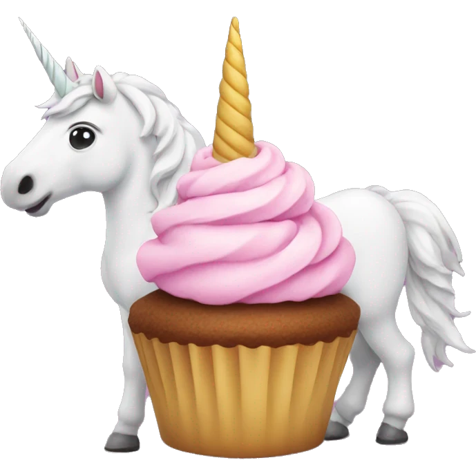 unicorn eating a cupcake emoji