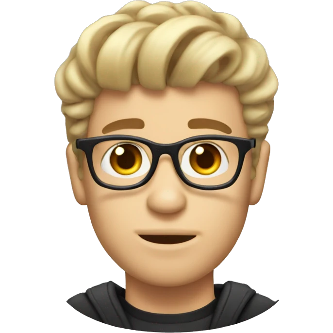 intellectual guy with justin bieber hair cut emoji