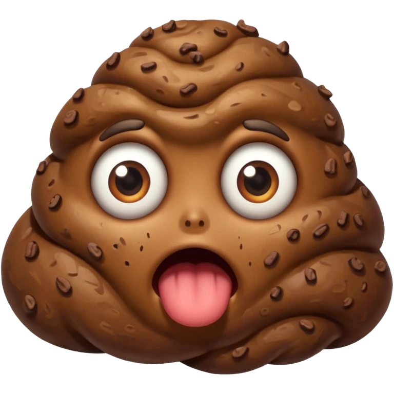 Make a poop with human eyes emoji