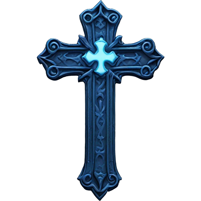 y2k gothic cross blue emoji