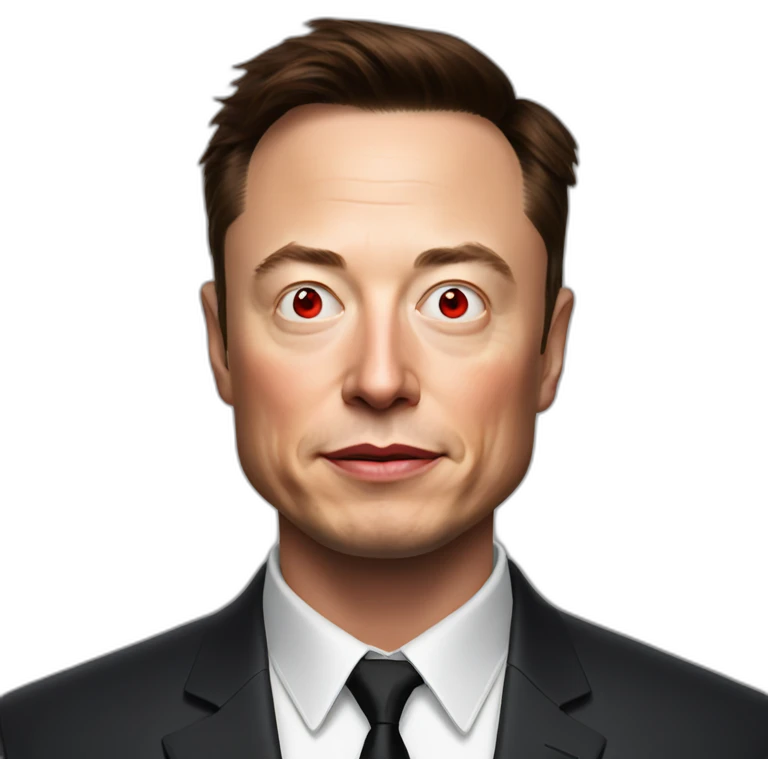 red eyes elon musk emoji