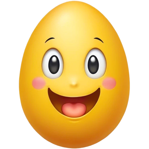 Egg with face emoji
