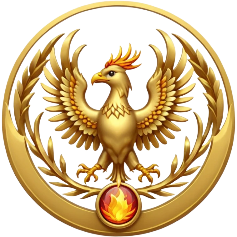 phoenix crest/brosch in a circle emoji