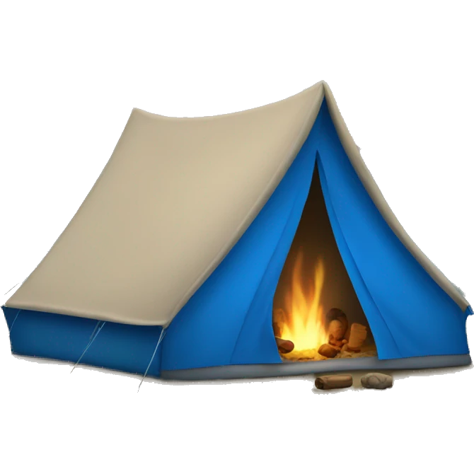 Blue tent camping emoji