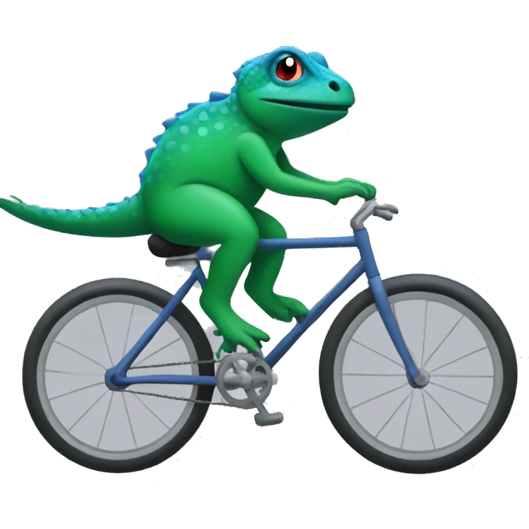 BlueLizard riding a bike emoji
