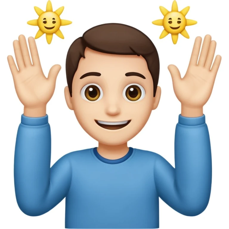 Big sooky eyes with a Teethy grin holding up prayer hands  emoji