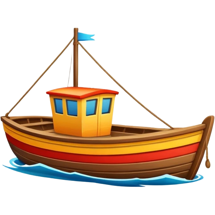 boat in cartoon  emoji