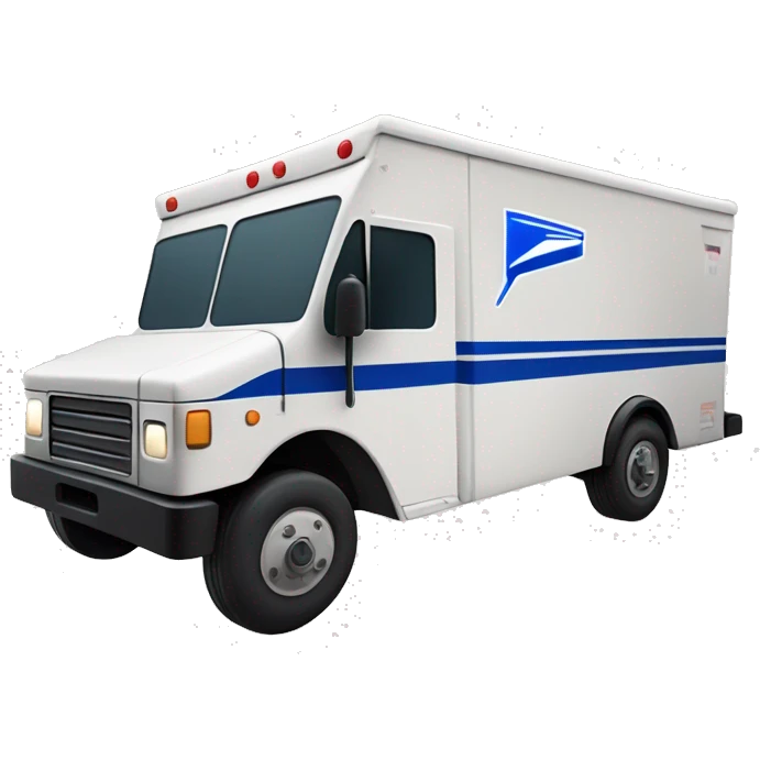 Isolated realistic usps mail truck emoji