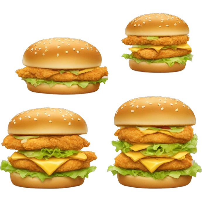 crispy chicken sandwich big mac emoji