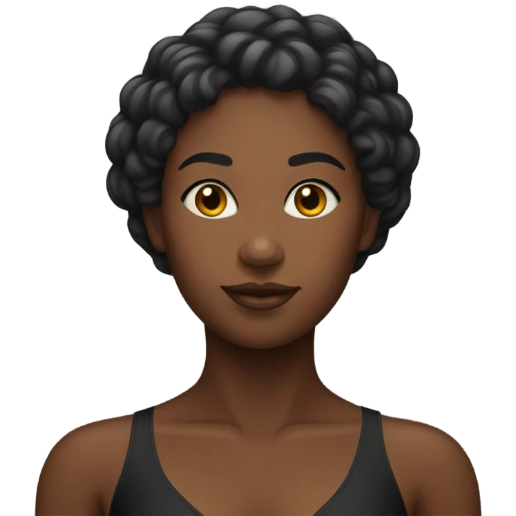 Corps femme noir maillot de bain  emoji