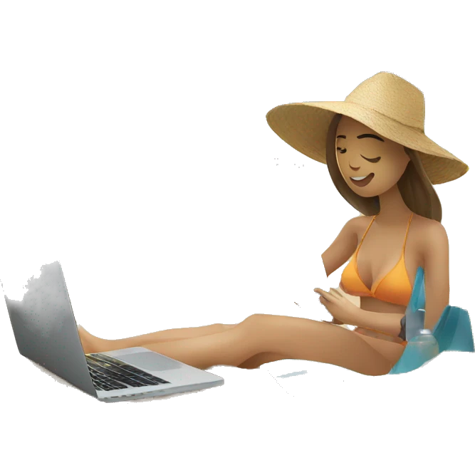 digital-nomad-working-on-the-beach emoji