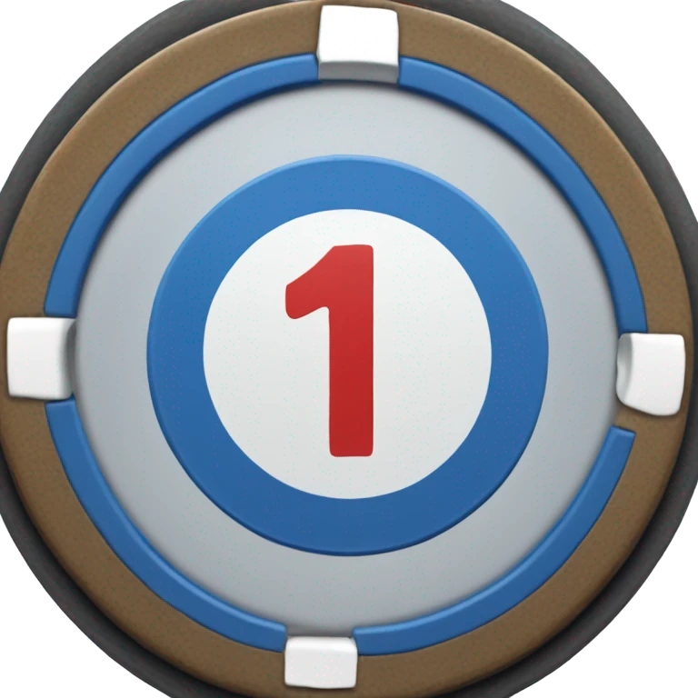 blue poker chip emoji