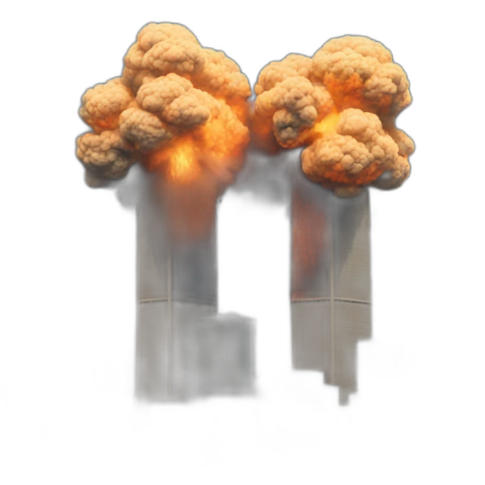 Twin tower explosion emoji