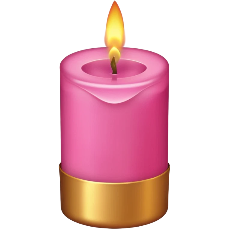 pink and gold candle emoji
