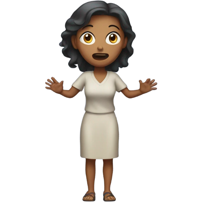 scared Woman (full-body) (hands raised)  emoji
