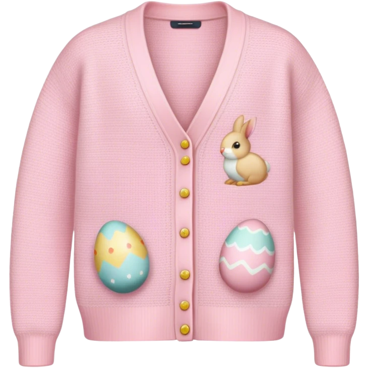 Pastel pink knit Easter cardigan  emoji
