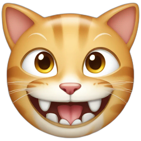 cat with human teeth emoji