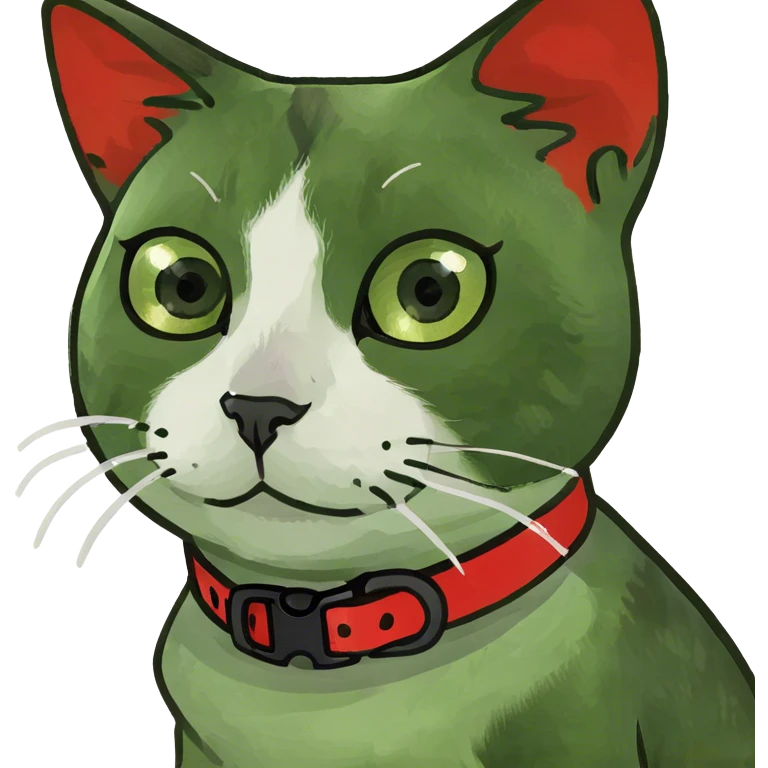 Calico cat with green eyes  emoji