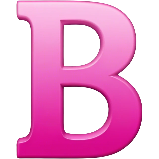 Pink Letter B emoji