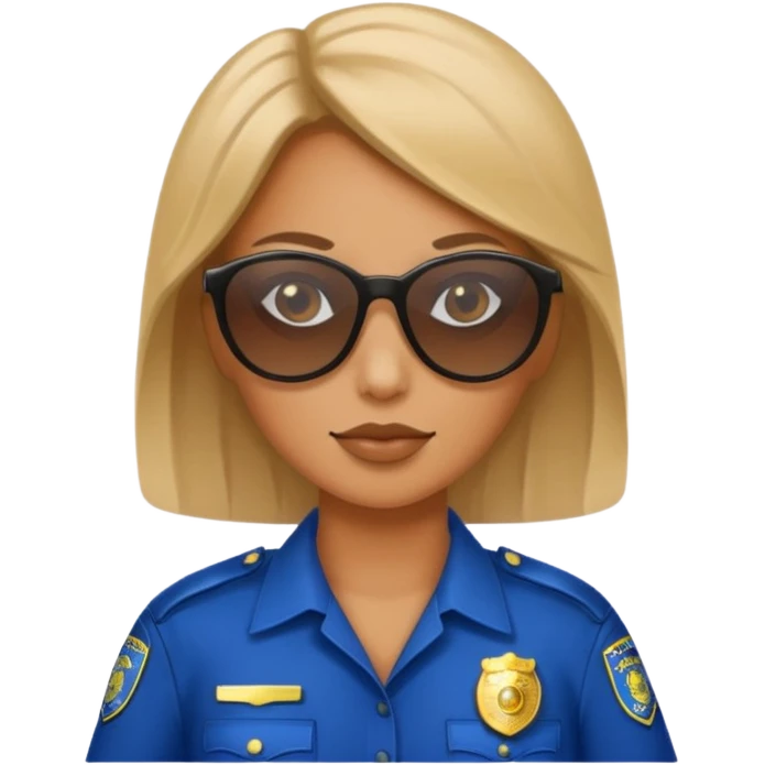 woman police wearing sun glasses emoji