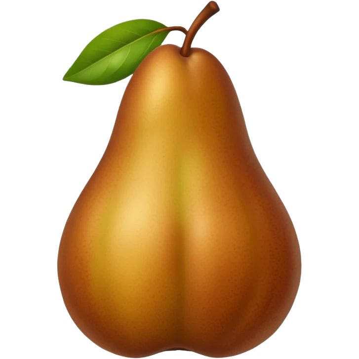 pear brown emoji