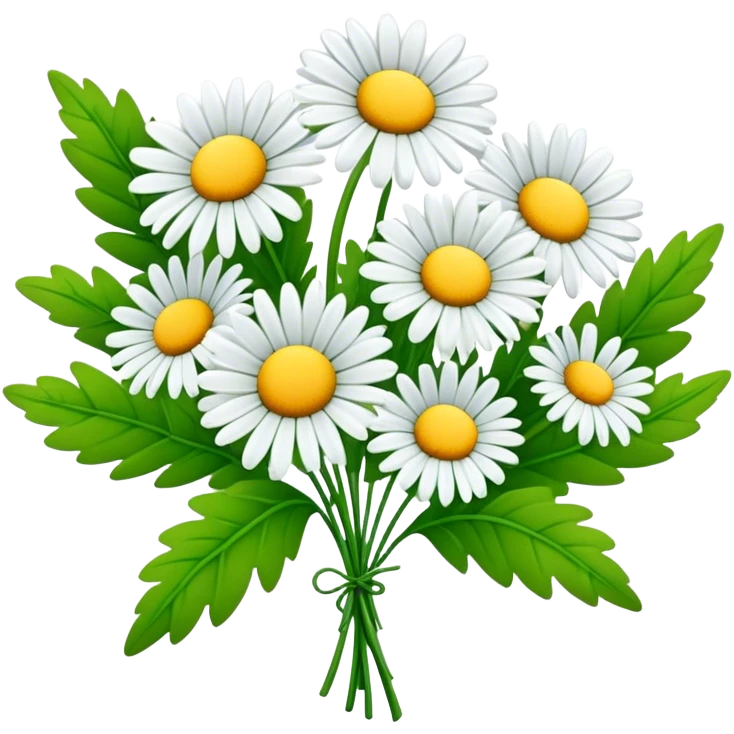 bouquet Daisy Fleabane stem, leaf emoji