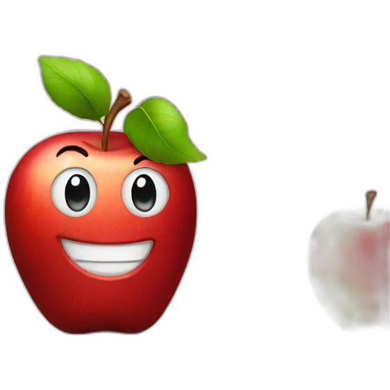 smiling red apple working as a trader emoji